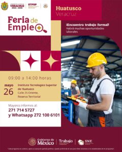 ¡LLEGAN NUEVAS OPORTUNIDADES LABORALES A HUATUSCO! REALIZARÁN FERIA DE EMPLEO 2026
